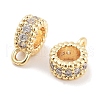 Brass with Cubic Zirconia Tube Bails KK-P271-08G-2