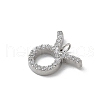 304 Stainless Steel Micro Pave Cubic Zirconia Charms STAS-Z107-09P-03-2