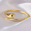 Snake Brass Micro Pave Cubic Zirconia Cuff Rings FS-WG5D2E3-11-1