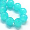 Baking Painted Imitation Jade Glass Round Bead Strands DGLA-Q021-12mm-06-2