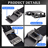 AHADERMAKER 2Pcs 2 Styles Alloy DIY Adjustable Automatic Buckle FIND-GA0003-34A-3