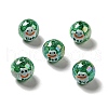 AB Color Transparent Crackle Acrylic Round Beads OACR-A013-03E-2