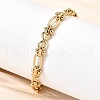 304 Stainless Steel Oval & Infinity Link Chain Bracelets for Women BJEW-K226-14A-G-1