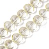 Transparent Electroplate Glass Beads Strands EGLA-N012-06E-1