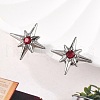 Rhinestone Star Clip-on Earrings EJEW-B116-01P-01-1