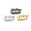 Brass Micro Pave Cubic Zirconia Twister Clasps ZIRC-P062-07-1