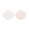 Natural Freshwater Shell Carved Pendants SSHEL-N040-02-2