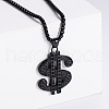 Stainless Steel Dollar Sign Pendant Necklaces for Men YU7813-3-1