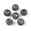 Printed Schima Wood Beads WOOD-N017-01B-1