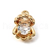 Brass Pave Cubic Zirconia Charms KK-C096-15G-01-1