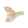 Hollow-Carved Design Fishtail Brass Pendants KK-V005-04G-2