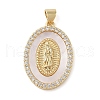 Brass Micro Pave Cubic Zirconia Pendants KK-I712-52G-06-1