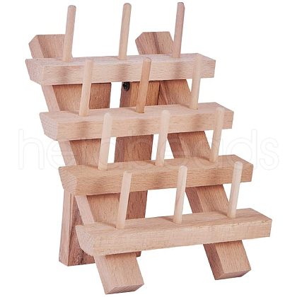 12 Spools Solid Wood Sewing Embroidery Thread Stand ODIS-PH0001-04-1