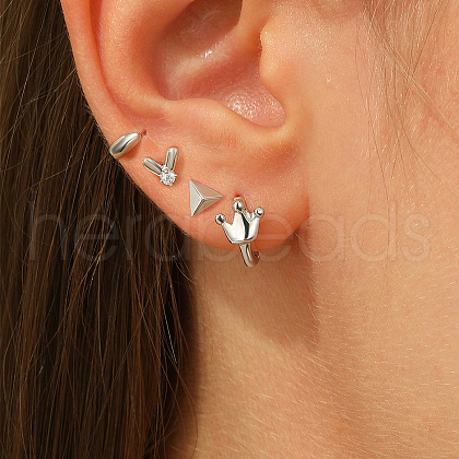 4Pcs Valentine's Day S925 Sterling Silver Stud Earrings RK8453-2-1