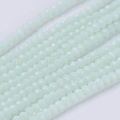 Opaque Solid Color Glass Bead Strands GLAA-F076-A11-1