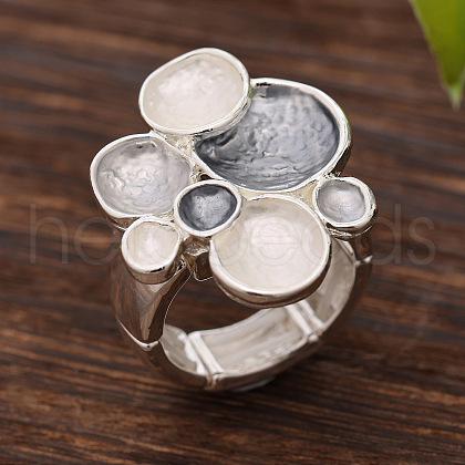 Zinc Alloy & Enamel Finger Rings for Women FS-WG360EB-03-1