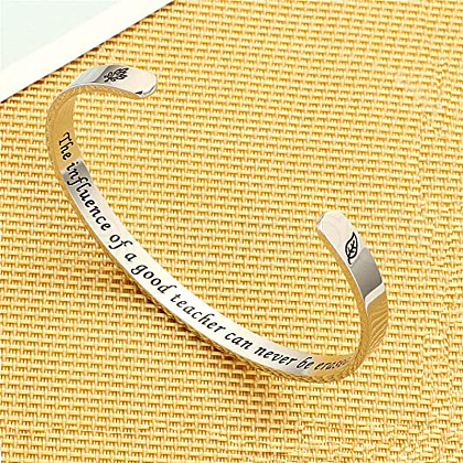 304 Stainless Steel Cuff Bangles for Mne Women WGB0DE3-01-1