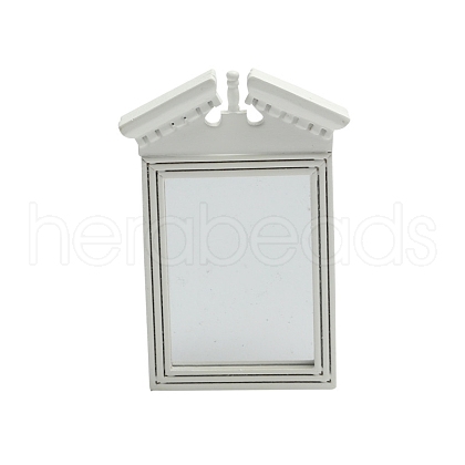 1:12 Dollhouse Miniature Bathroom Mirror Frareed Miniature Ornaments PW-WG1897D-01-1