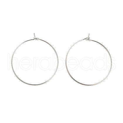Brass Hoop Earring Findings KK-R112-038D-1
