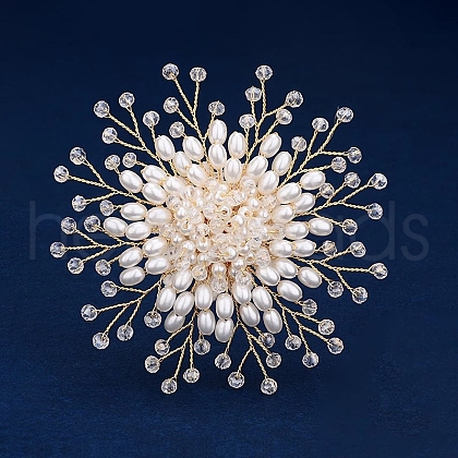 Flower Alloy Brooches for Backpack Clothes PW-WGD48A8-04-1