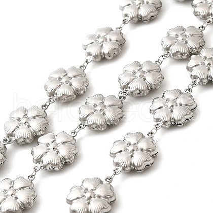304 Stainless Steel Flower Link Chains CHS-C016-05P-1