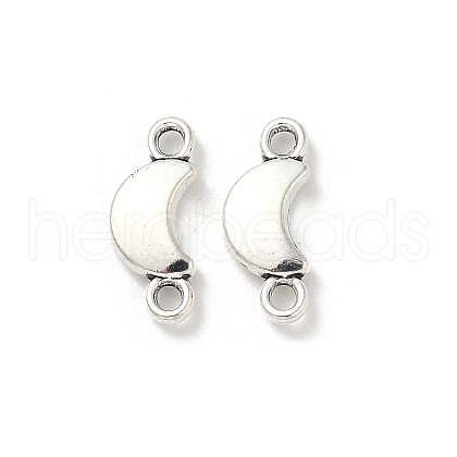 Tibetan Style Alloy Crescent Moon Connector Charms TIBE-S324-09AS-1