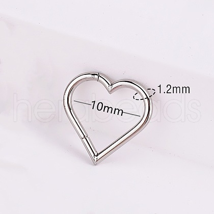 316L Stainless Steel Micro Pave Cubic Zirconia Hoop Nose Rings WG5D603-17-1
