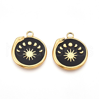 304 Stainless Steel Pendants STAS-N108-23B-G-1