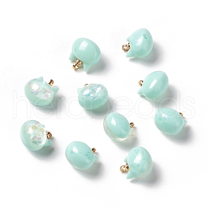 Sparkle Opaque Resin Charms RESI-E019-01G-01-1