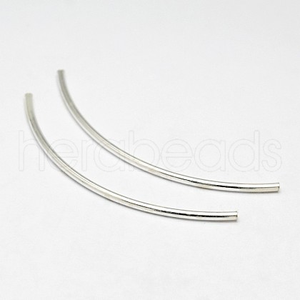 Tube 925 Sterling Silver Beads STER-O021-C-07-1