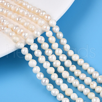 Natural Cultured Freshwater Pearl Beads Strands PEAR-N013-04F-1