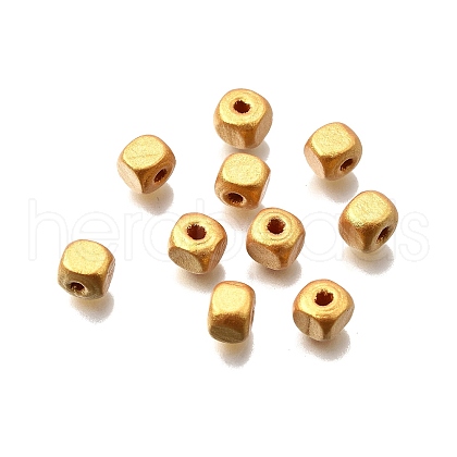 Spray Painted Wooden Beads WOOD-P021-01A-02-1
