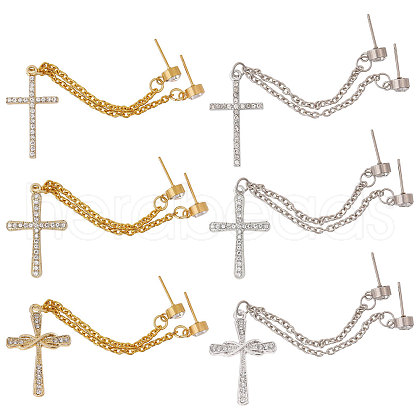 304 Stainless Steel Crystal Rhinestone Brooches AJEW-CA00002-1