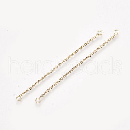 Brass Chain Links connectors KK-T044-03A-G-1