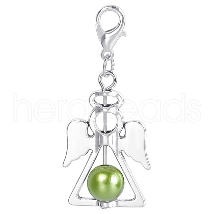 Alloy Angel Pendant Decorations KEYC-PW0009-04K-1