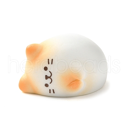 Lying Cat Resin Sculpture Display Decorations DJEW-V001-01H-1