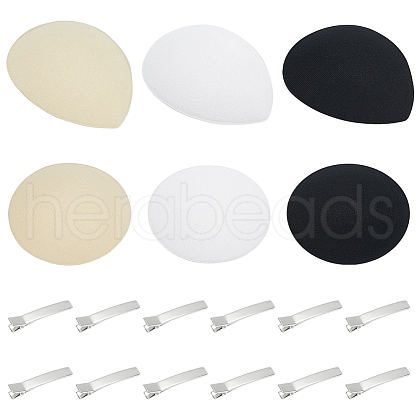 SUPERFINDINGS 6Pcs EVA Cloth Teardrop Fascinator Hat Base for Millinery AJEW-FG0005-05-1