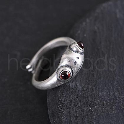 Frog Alloy with Natural  Red Corundum Cuff Rings FS-WGCE30D-01-1
