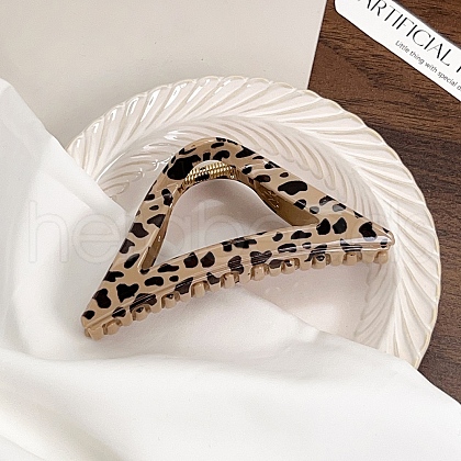 Leopard Print Plastic Claw Hair Clips PW-WG8102A-05-1
