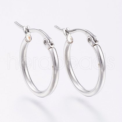 304 Stainless Steel Hoop Earrings X-EJEW-F105-10P-1