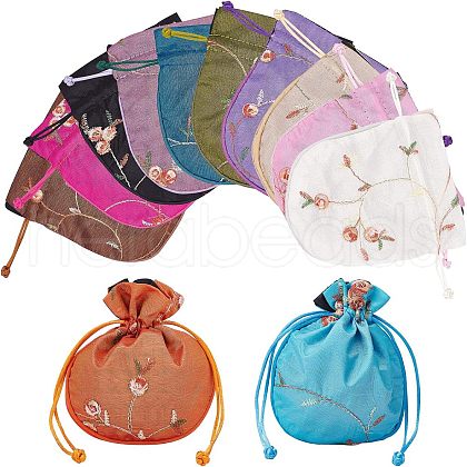  12Pcs 12 Colors Polyester Packing Pouches ABAG-NB0001-32-1