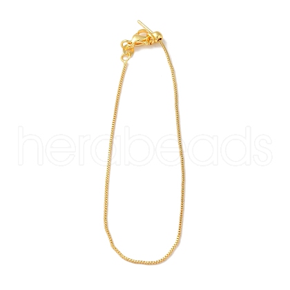 Rack Plating Brass Box Chain Bracelet Making KK-M285-04G-1