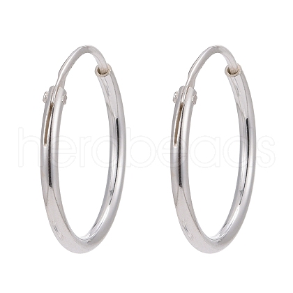 925 Sterling Silver Hoop Earring Findings STER-E062-05B-S-1