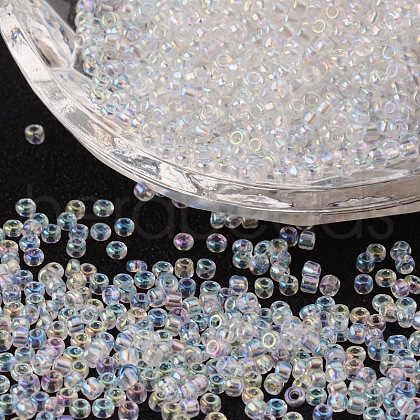 8/0 Grade A Round Glass Seed Beads SEED-Q010-3mm-F533-1