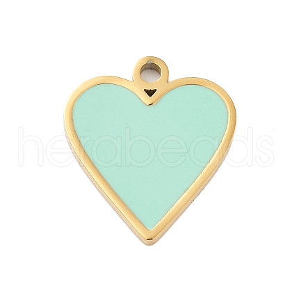 Ion Plating(IP) 304 Stainless Steel Enamel Pendants STAS-Z078-23G-1