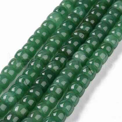 Dyed & Heated Natural White Jade Beads Strands G-G990-C03-1