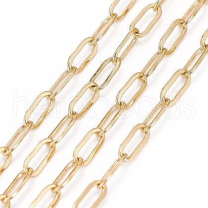 Soldered Brass Paperclip Chains CHC-G005-06G-01-1