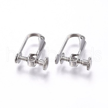 304 Stainless Steel Clip-on Earring Findings X-STAS-H462-01P-1