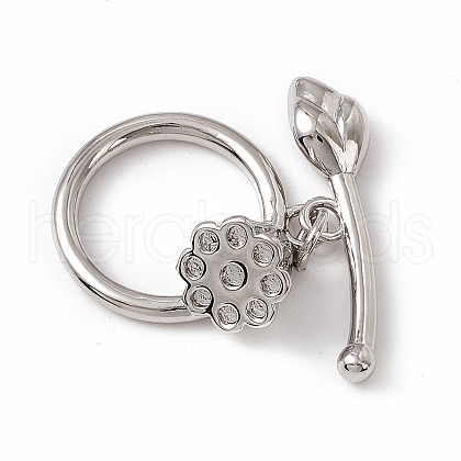 Brass Toggle Clasps KK-K271-29P-1