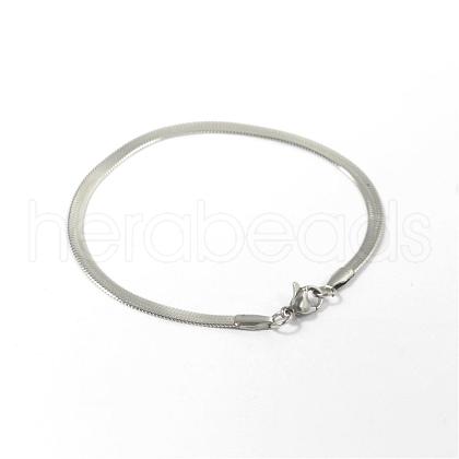 Tarnish Resistant 304 Stainless Steel Bracelets BJEW-D418-01P-1